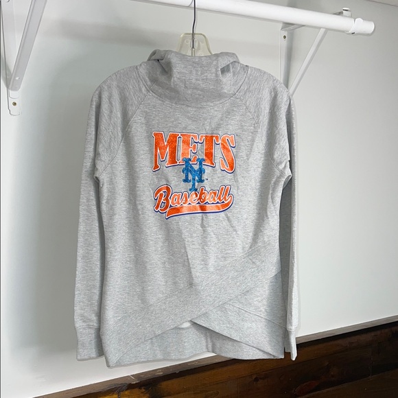 MLB Other - NWT Big Kid’s Gray Glitter NY Mets Baseball Hoodie- XL (16)‎